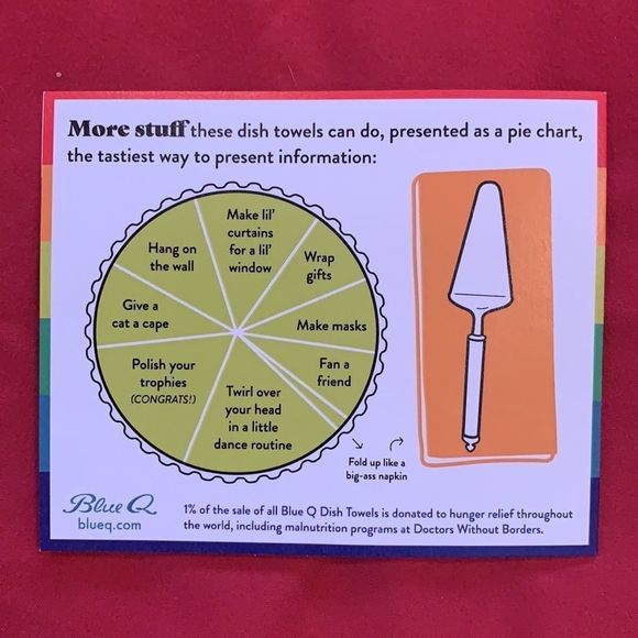 Blue QCotton dish towel - protest bird - Picture 8 of 8